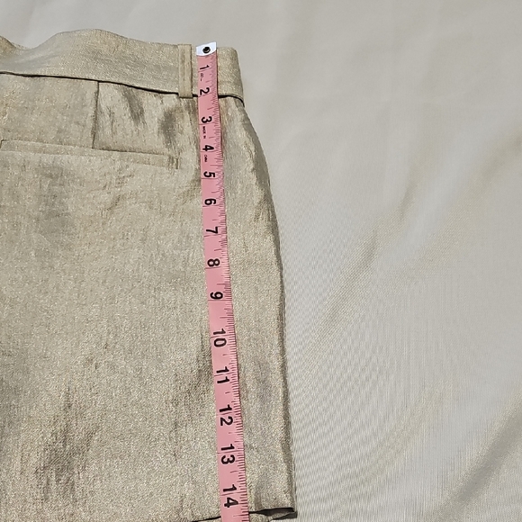 LOFT Champagne Gold Dress Shorts - Picture 8 of 8